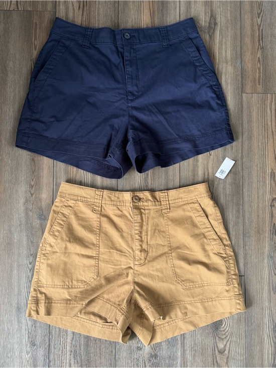 Old Navy Pants - Old Navy hi rise OG Chino Navy and Khaki High-Rise Cotton Shorts Duo